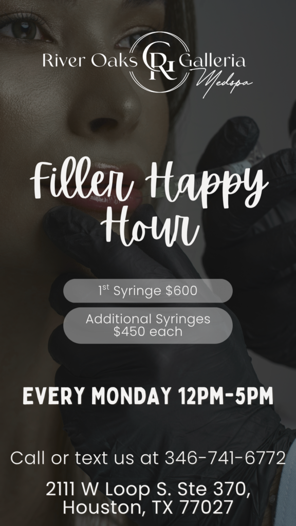 Filler Happy Hour every Monday 12-5PM ROG Medspa Houston TX