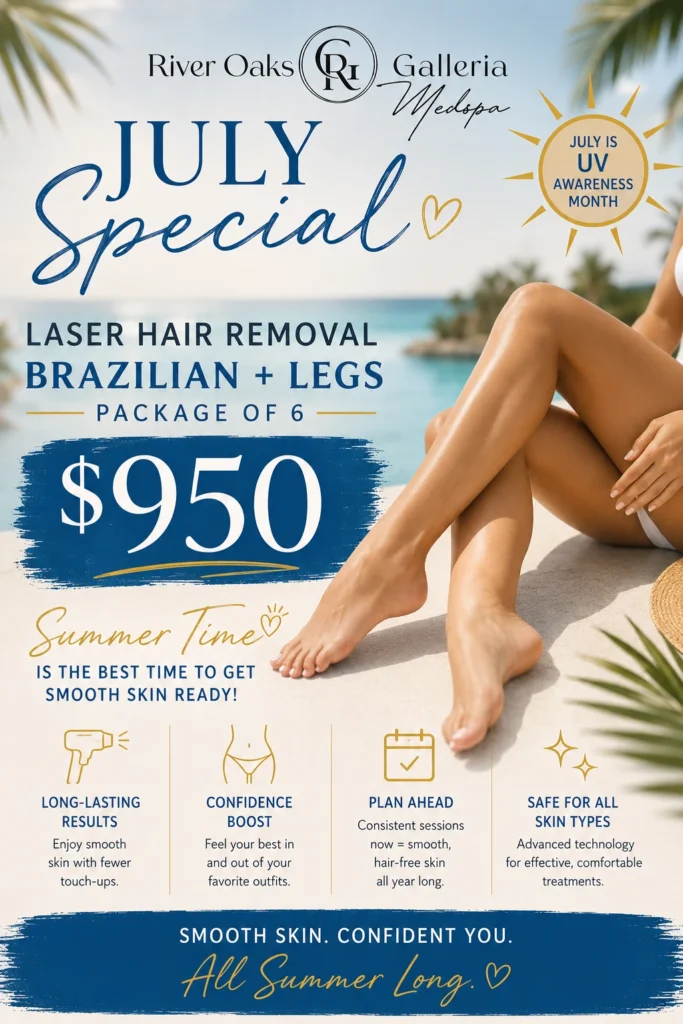 LHR Brazilian + Legs Package of 6 Promotion for $950 July 2026 at ROG Medspa