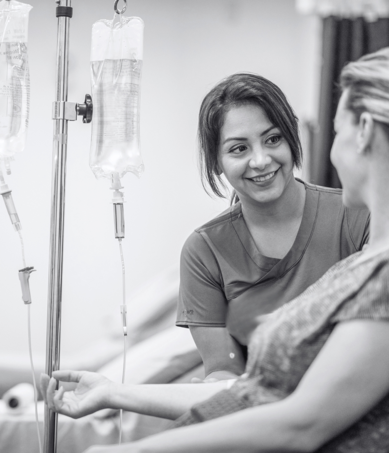 Stem Cell Therapy Houston, TX. Patient getting stem cell IV