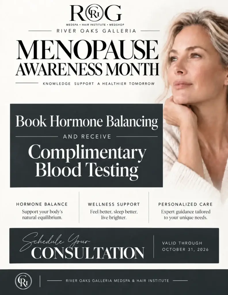 Menopause Awareness Month. Book a Hormone Balancing Session and Get a Complimentary Hormone Balancing Test